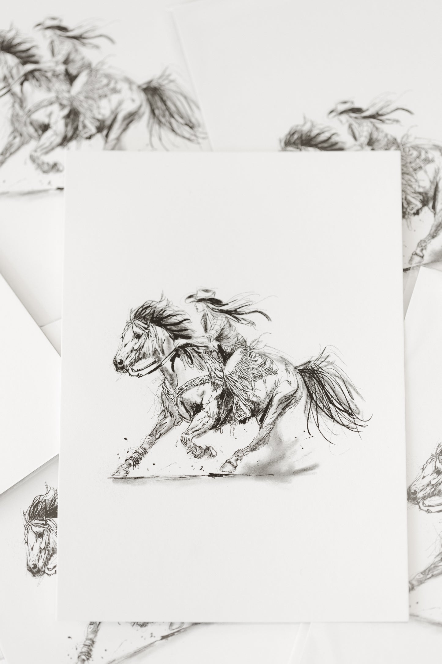 Cowgirl A5 print
