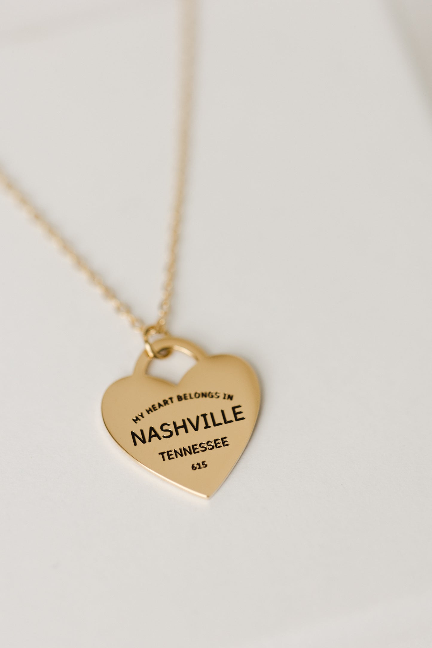 My heart belongs in Nashville necklace