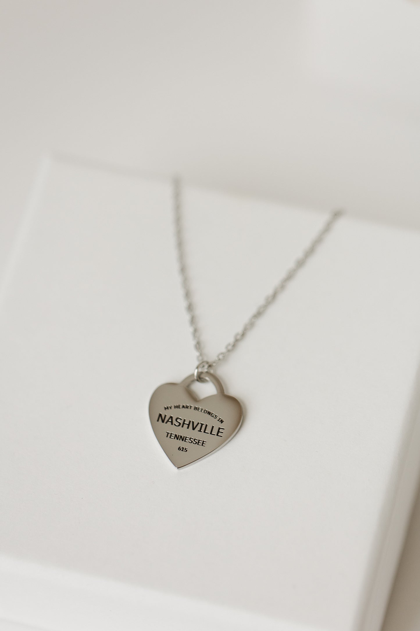 My heart belongs in Nashville necklace