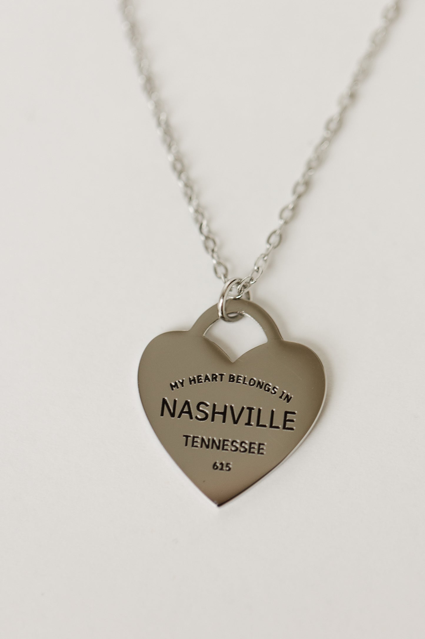 My heart belongs in Nashville necklace