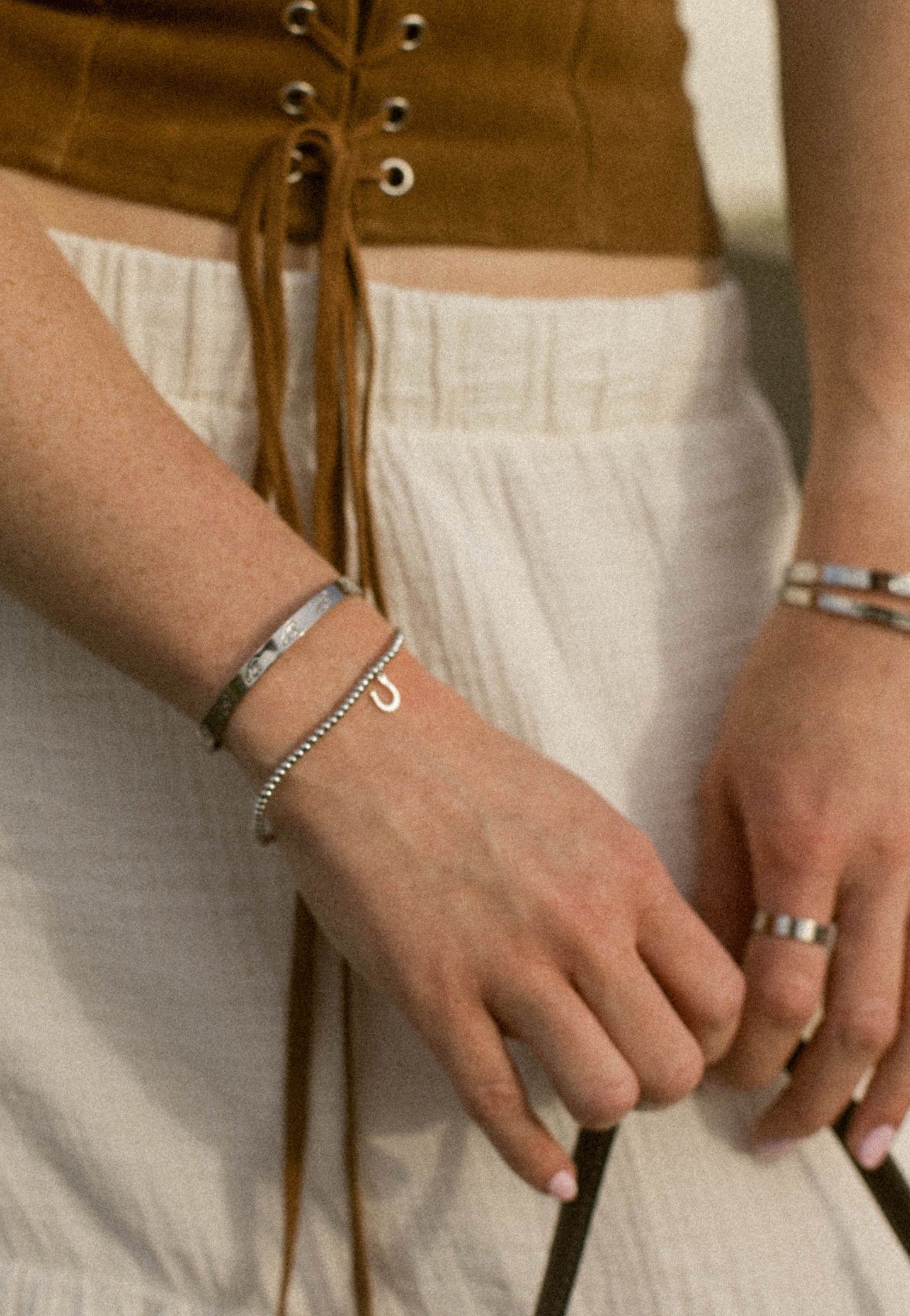 Beaded horseshoe bracelet