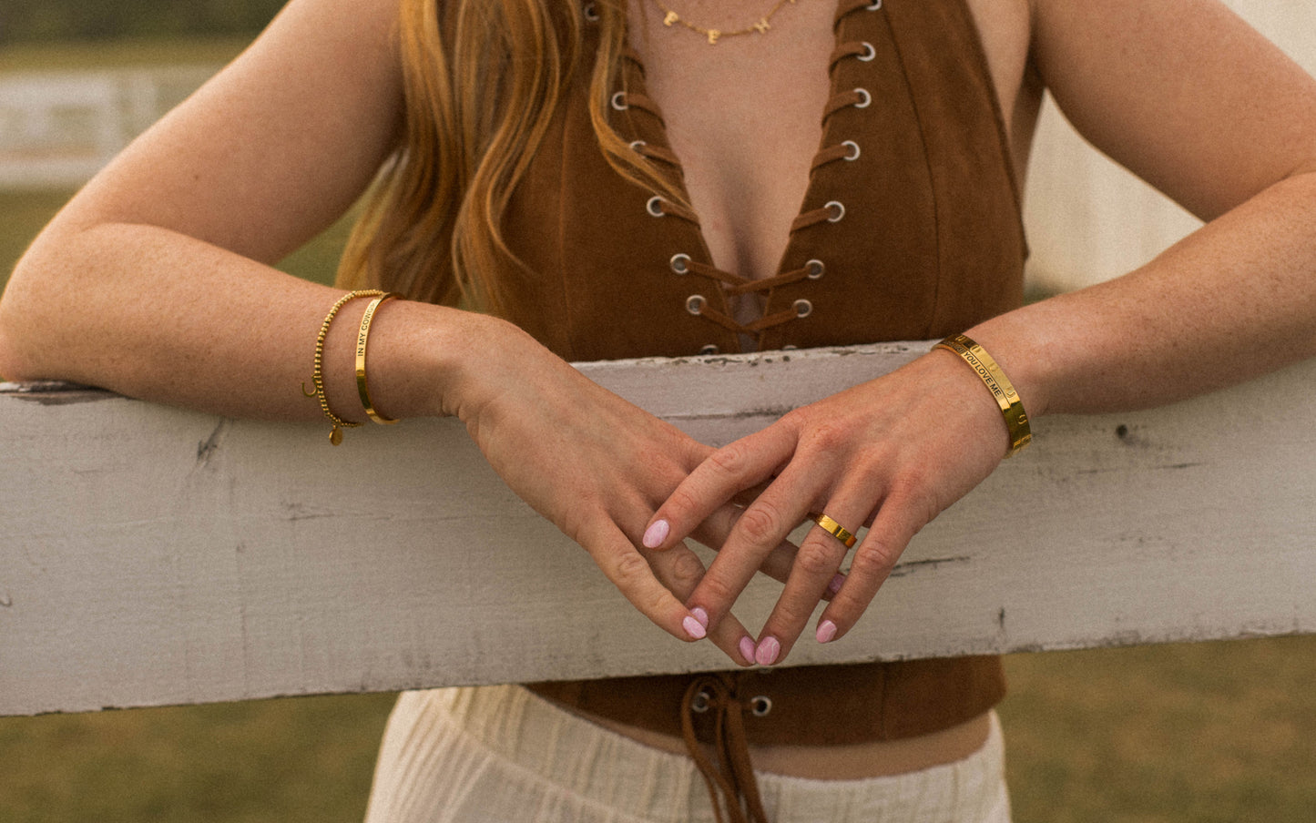 Beaded horseshoe bracelet