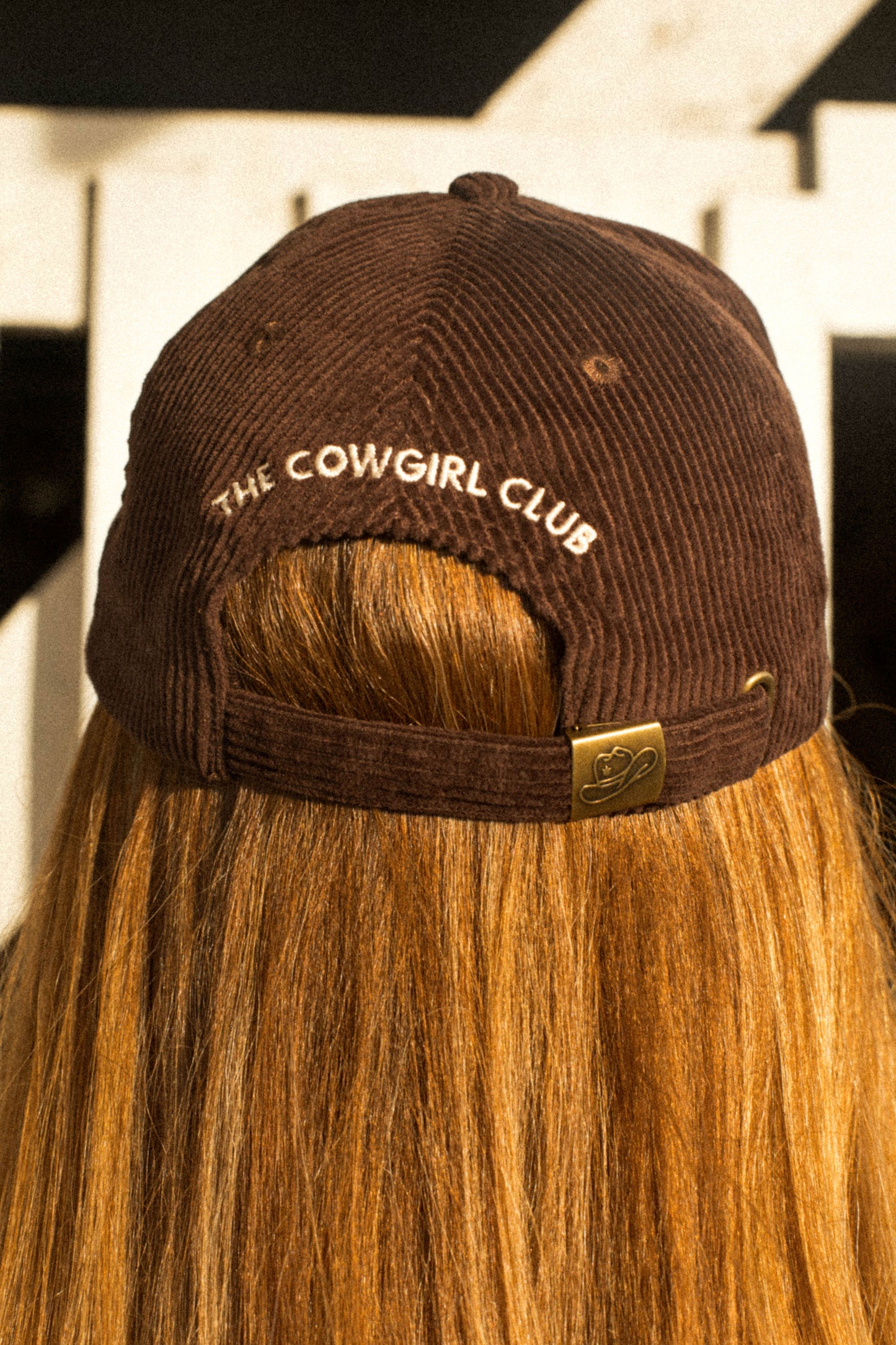Cord cowgirl hat