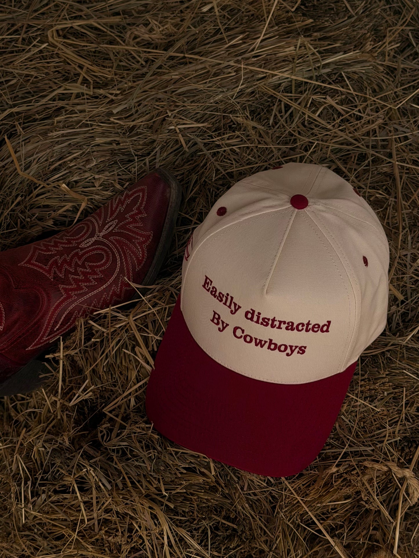 Easily distracted trucker hat